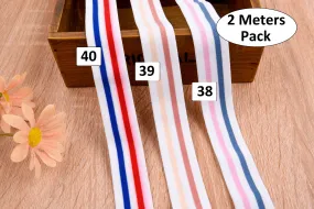 ( 2 Meters Pack ) Decorative Elastic Trim with Lace Edging - Scallop Edging,  Bra, Underwear Clothing Accessories