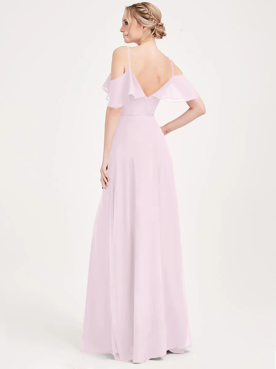 1 Of 3 Ways Cap Sleeve Pale Rose Chiffon Convertible Bridesmaid Dress