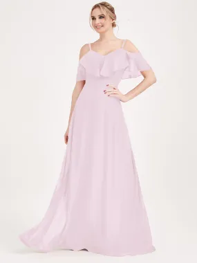 1 Of 3 Ways Cap Sleeve Pale Rose Chiffon Convertible Bridesmaid Dress