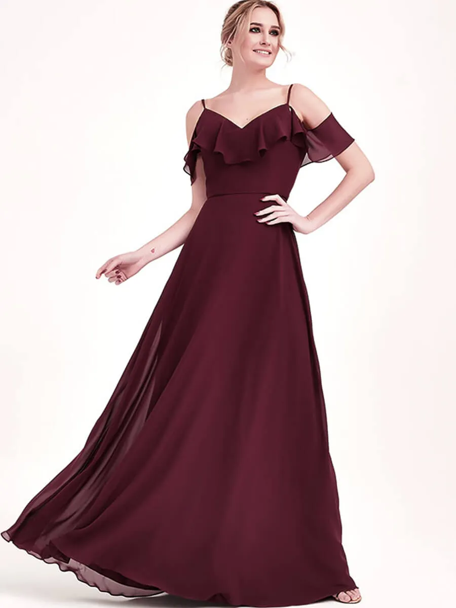 1 Of 3 Ways Cap Sleeve Pale Rose Chiffon Convertible Bridesmaid Dress