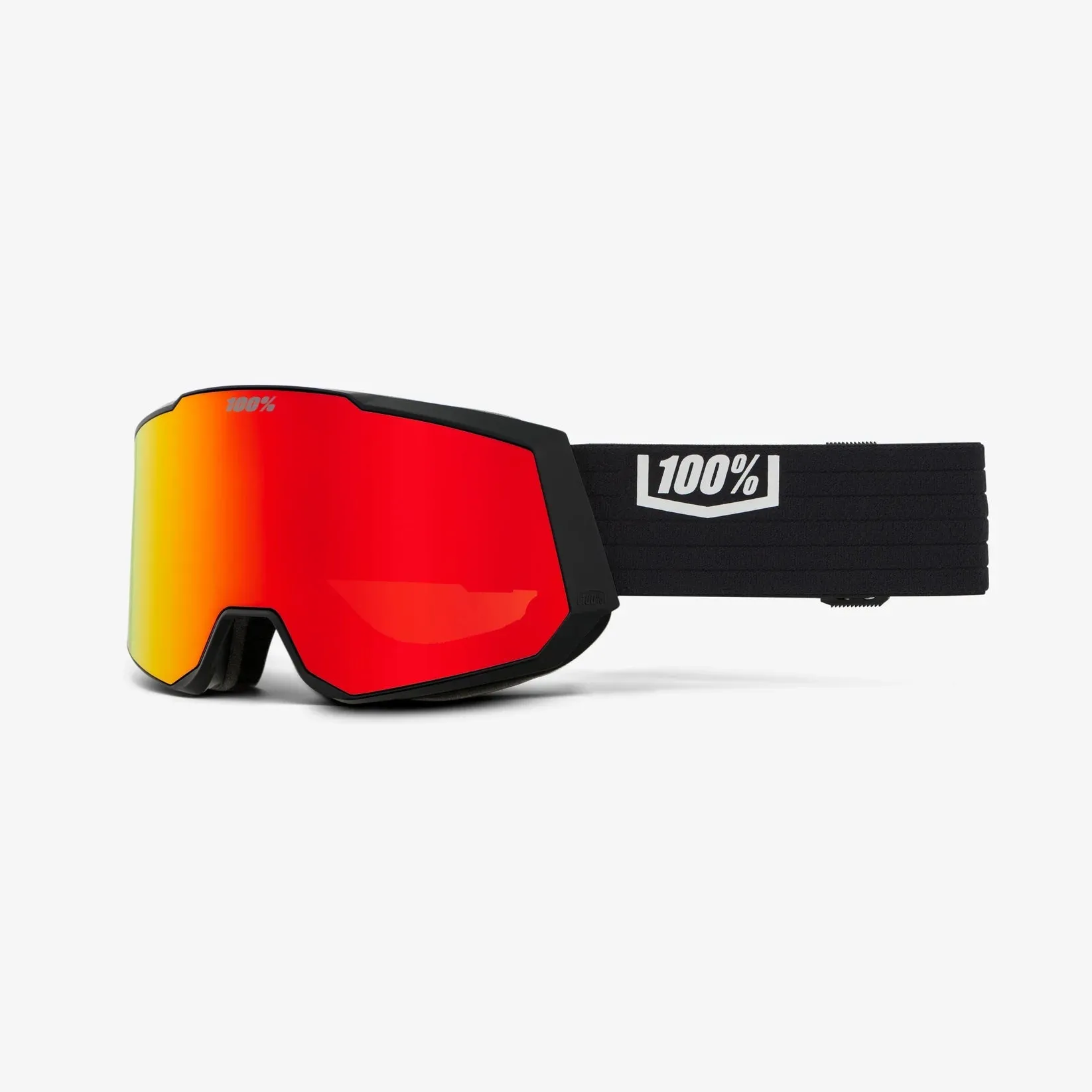 100% Snowcraft XL Black - HiPER Red Mirror   HiPER Turquoise Mirror Snow Goggle