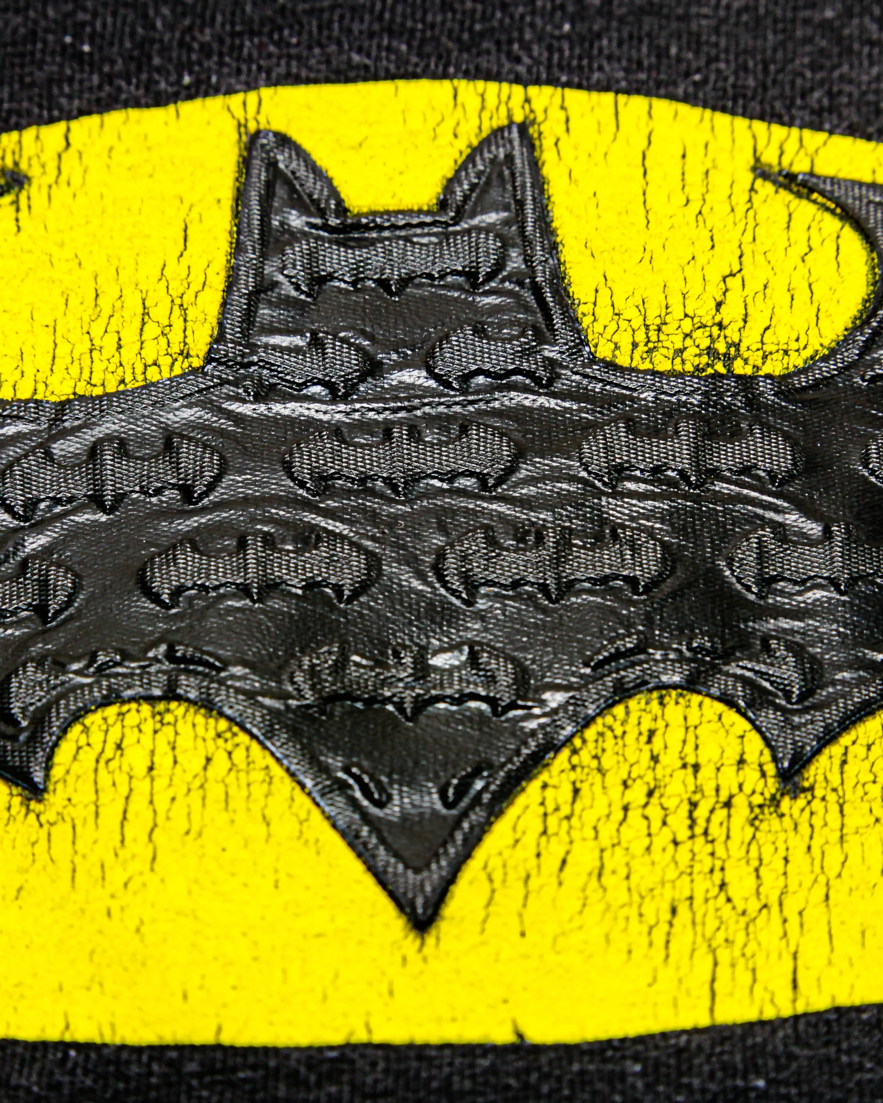 1990s Batman Embossed Bat Logo Vintage T-Shirt