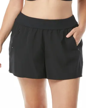 2024 Beach House Women's Beach Solids April Stretch Woven Swim Short (More colors available) - Hw58102