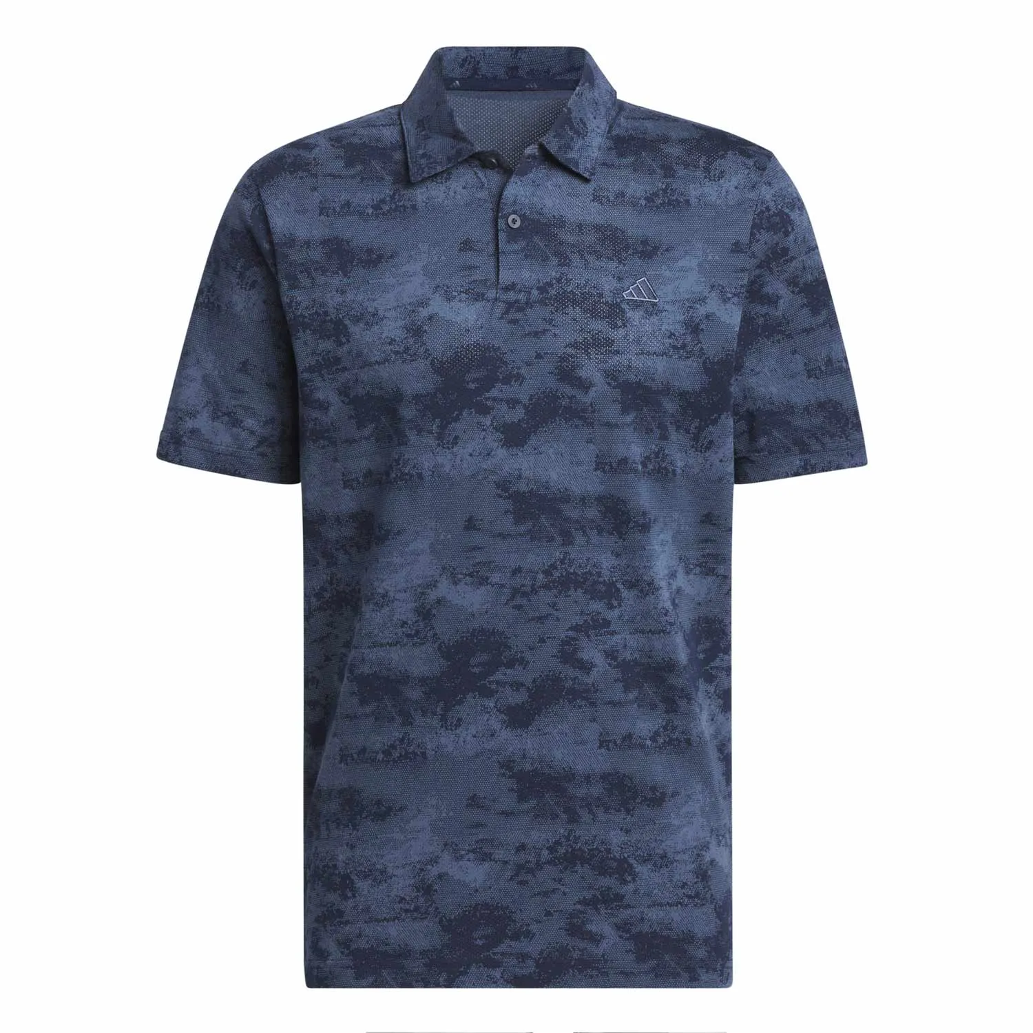 adidas Golf Go-To Printed Mesh Polo Shirt - Collegiate Navy