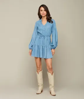 Alanna Long Sleeve Dress :: Chambray