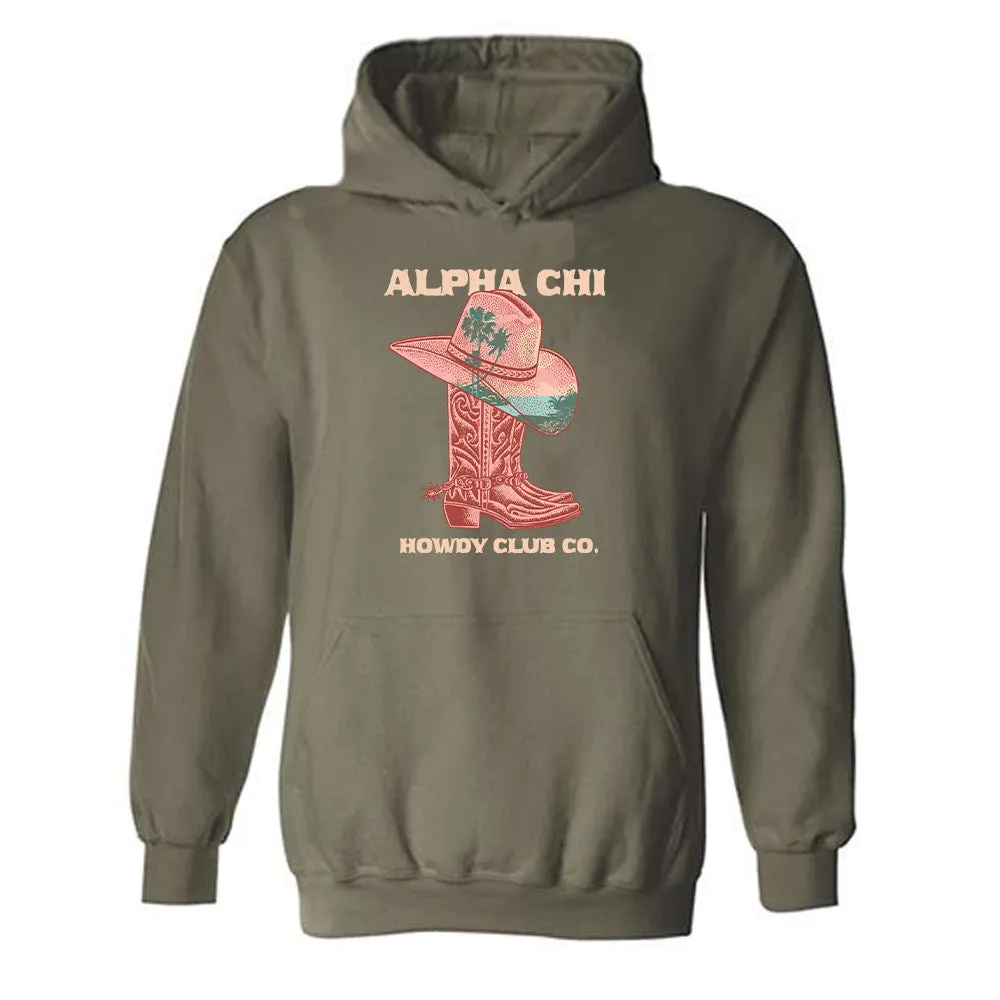 Alpha Chi Omega Howdy Surfer Hooded Sweatshirt