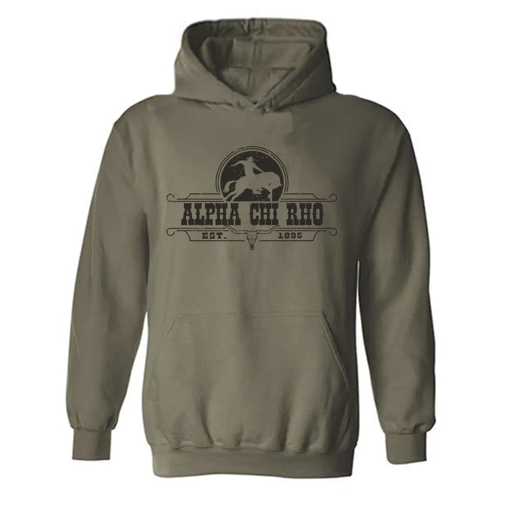 Alpha Chi Rho Rodeo Rancher Heavy Blend Adult Hooded Sweatshirt Hooded Sweatshirt