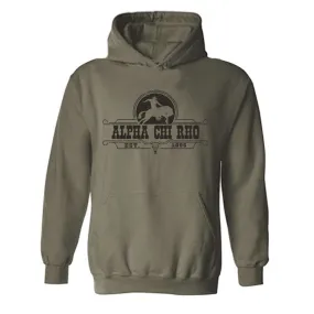 Alpha Chi Rho Rodeo Rancher Heavy Blend Adult Hooded Sweatshirt Hooded Sweatshirt