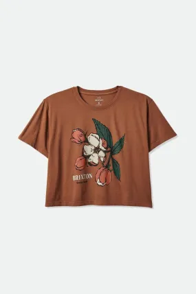 Apple Blossom S/S Boxy Tee - Bison