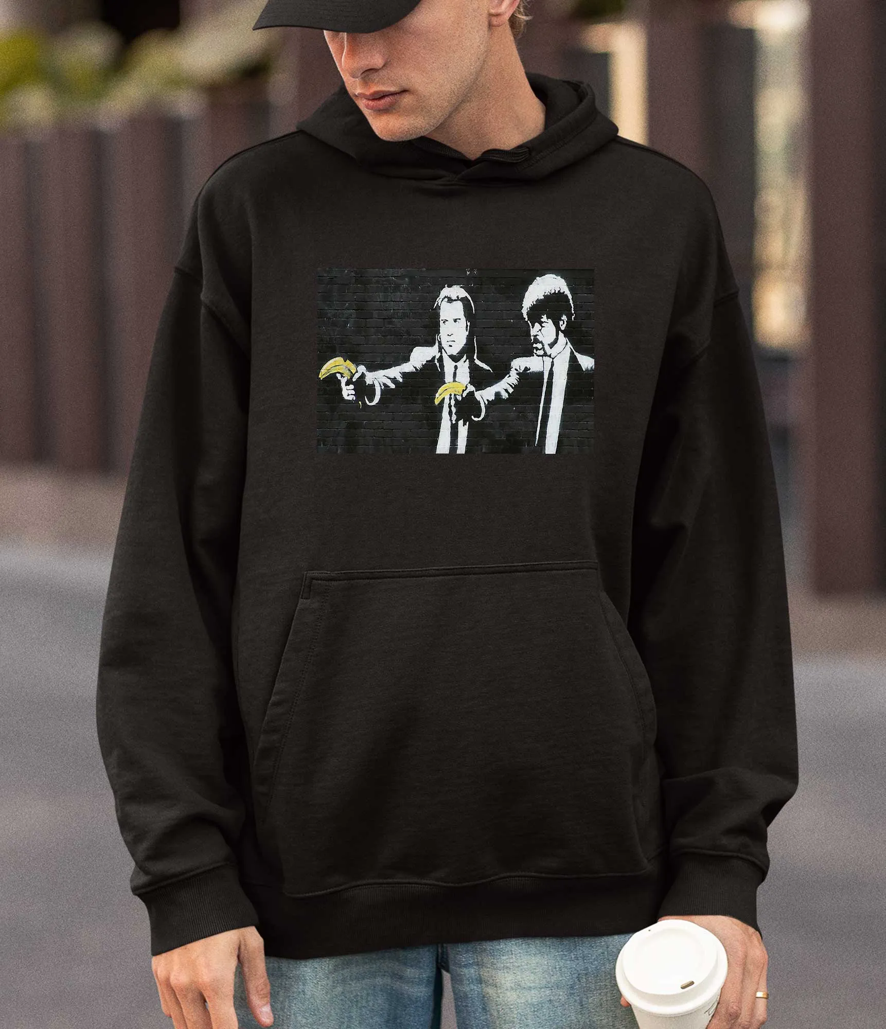 Banksy Hoodie - Pulp Fiction Bananas