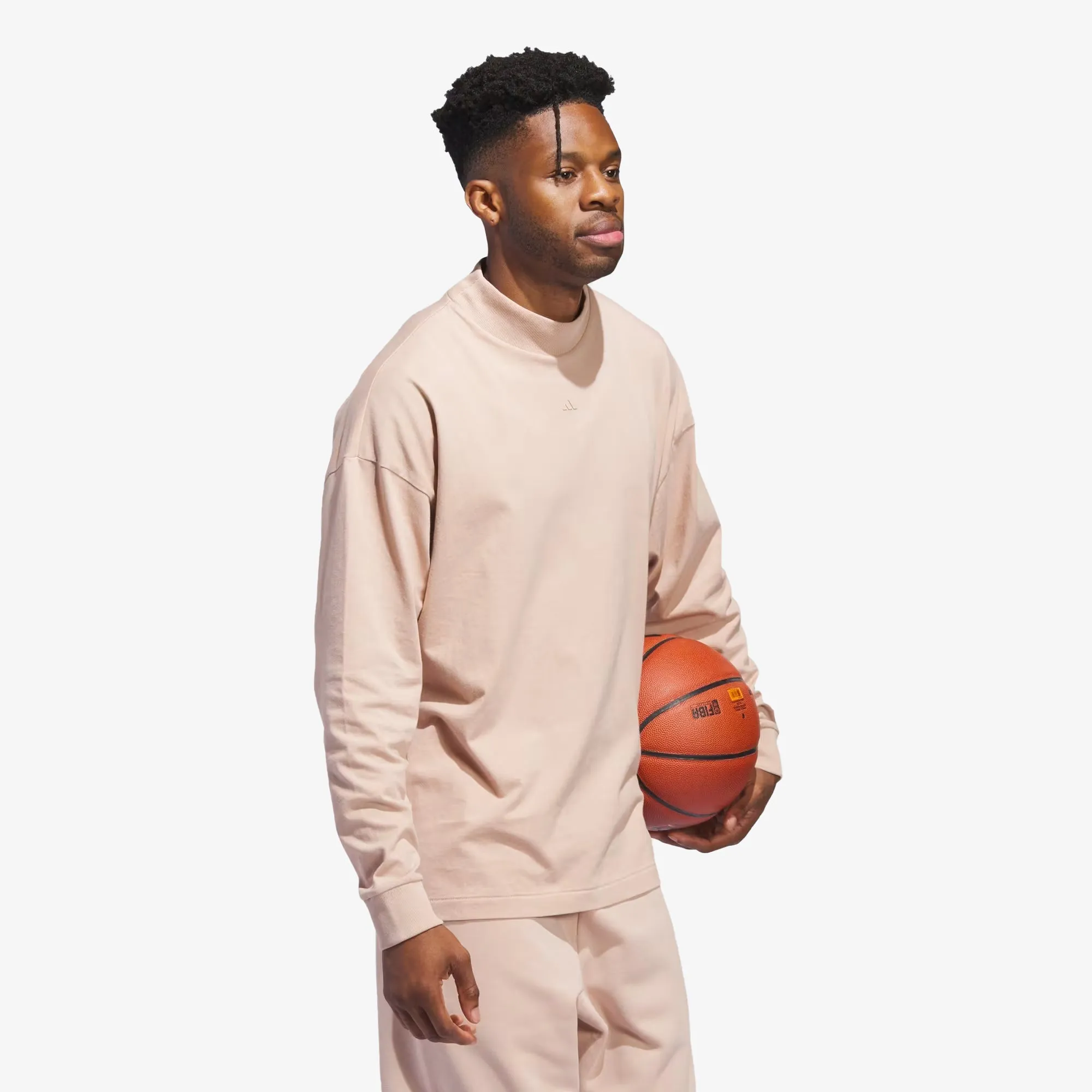 BASKETBALL LONG SLEEVE TEE 'ASH PEARL'