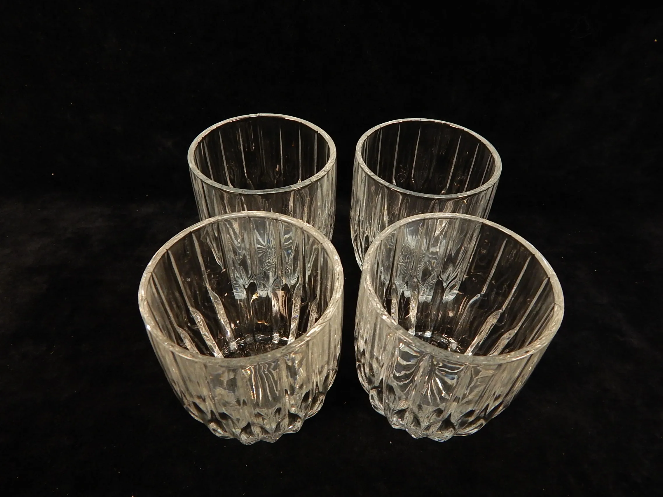 Biltmore Antler Hill Crystal Old Fashioned Glasses - Set of 4 - Like New!