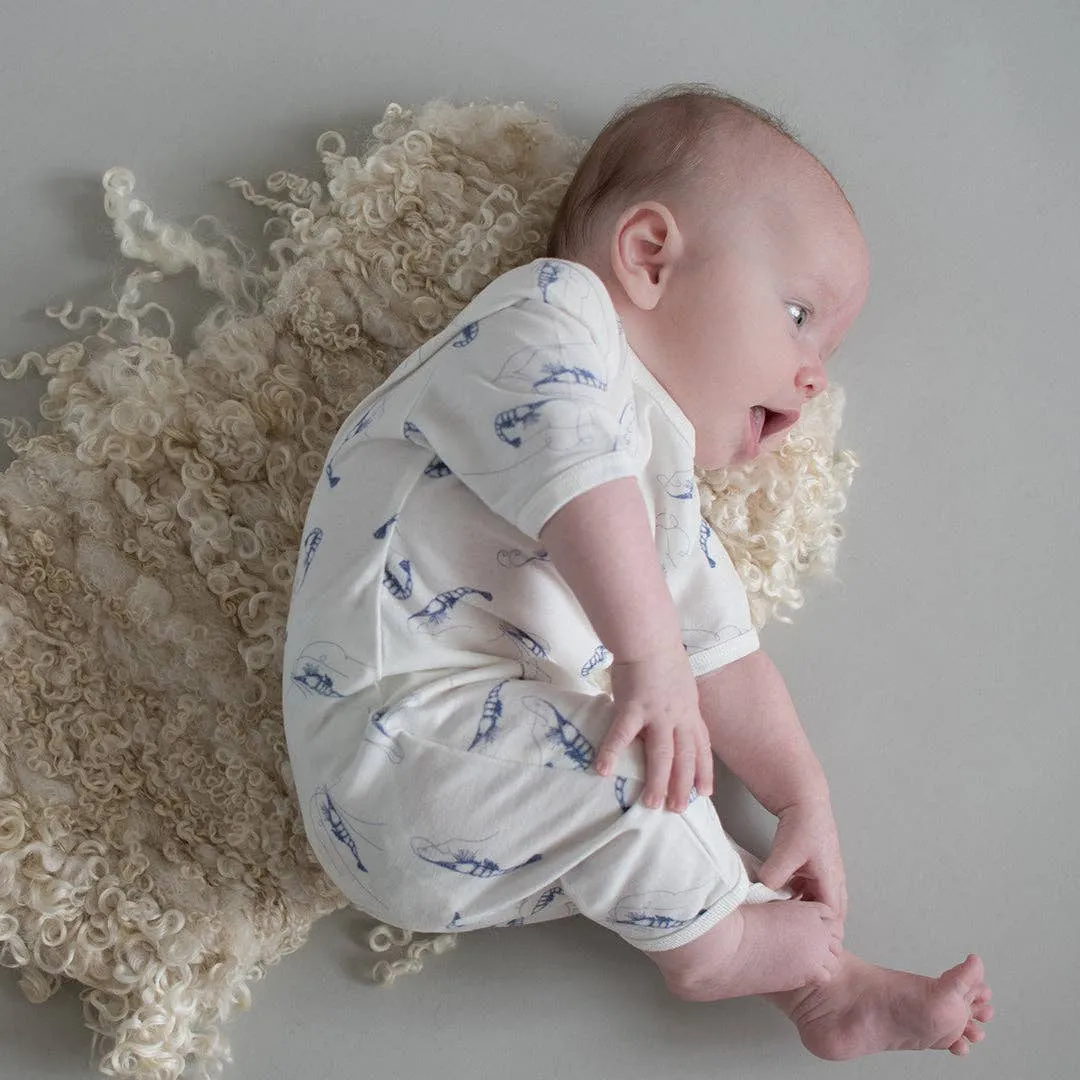 Blue Shrimp Romper - Ciconia Organic