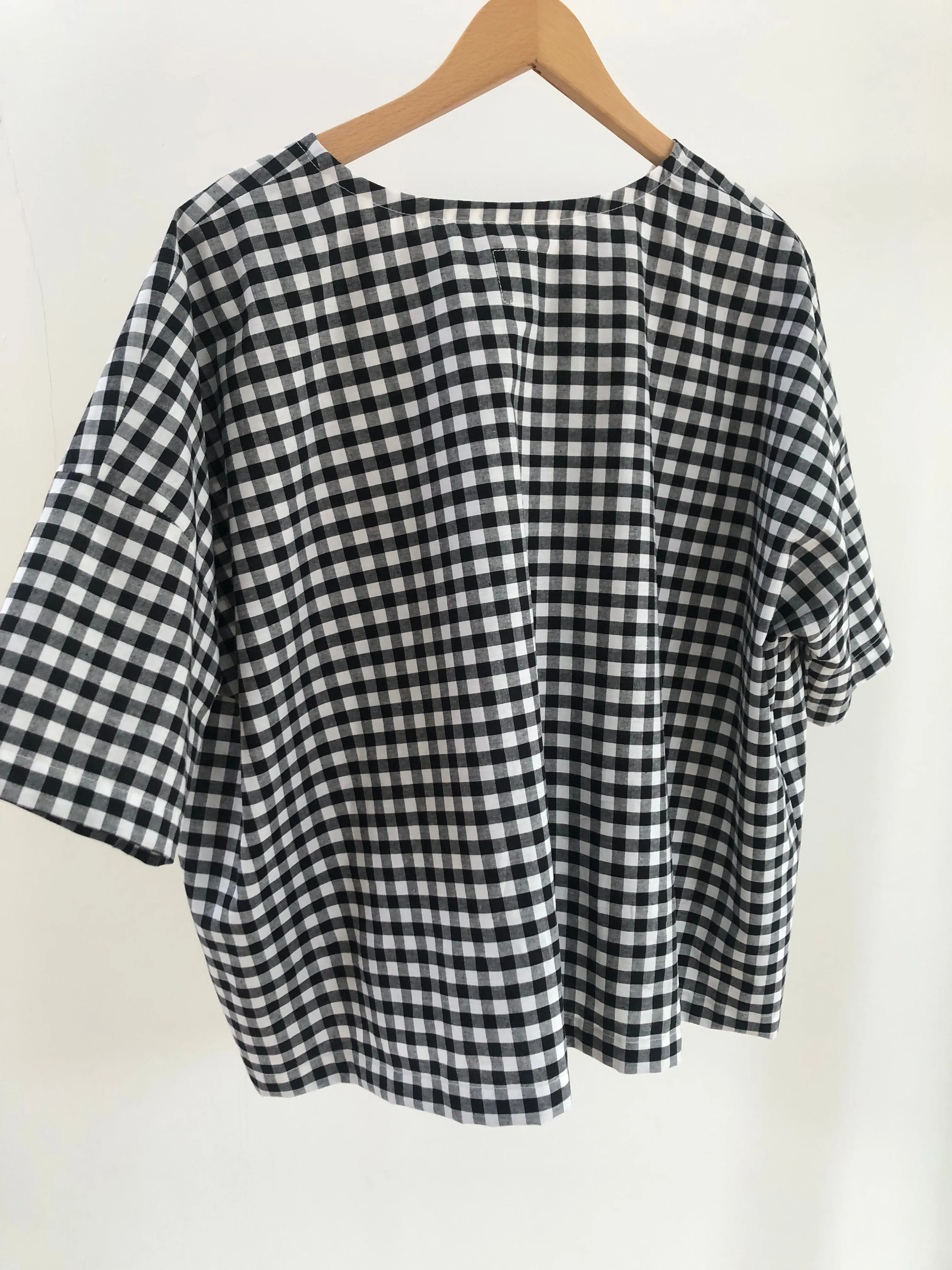 Bradley Top in Black and White Gingham