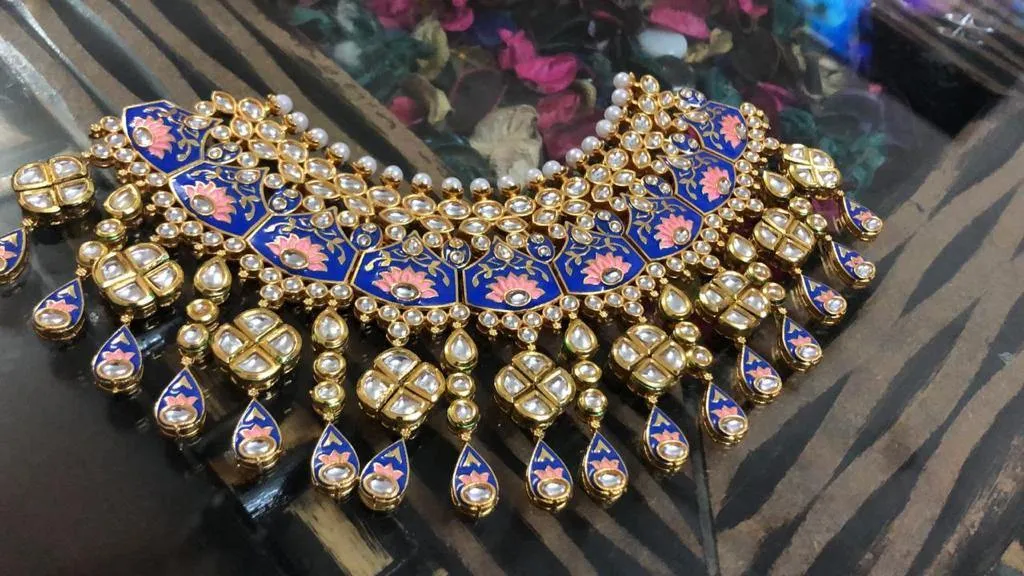 Bridal Gold Plated Kundan Choker Necklace