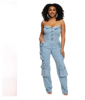 Cargo Halter Jumpsuit