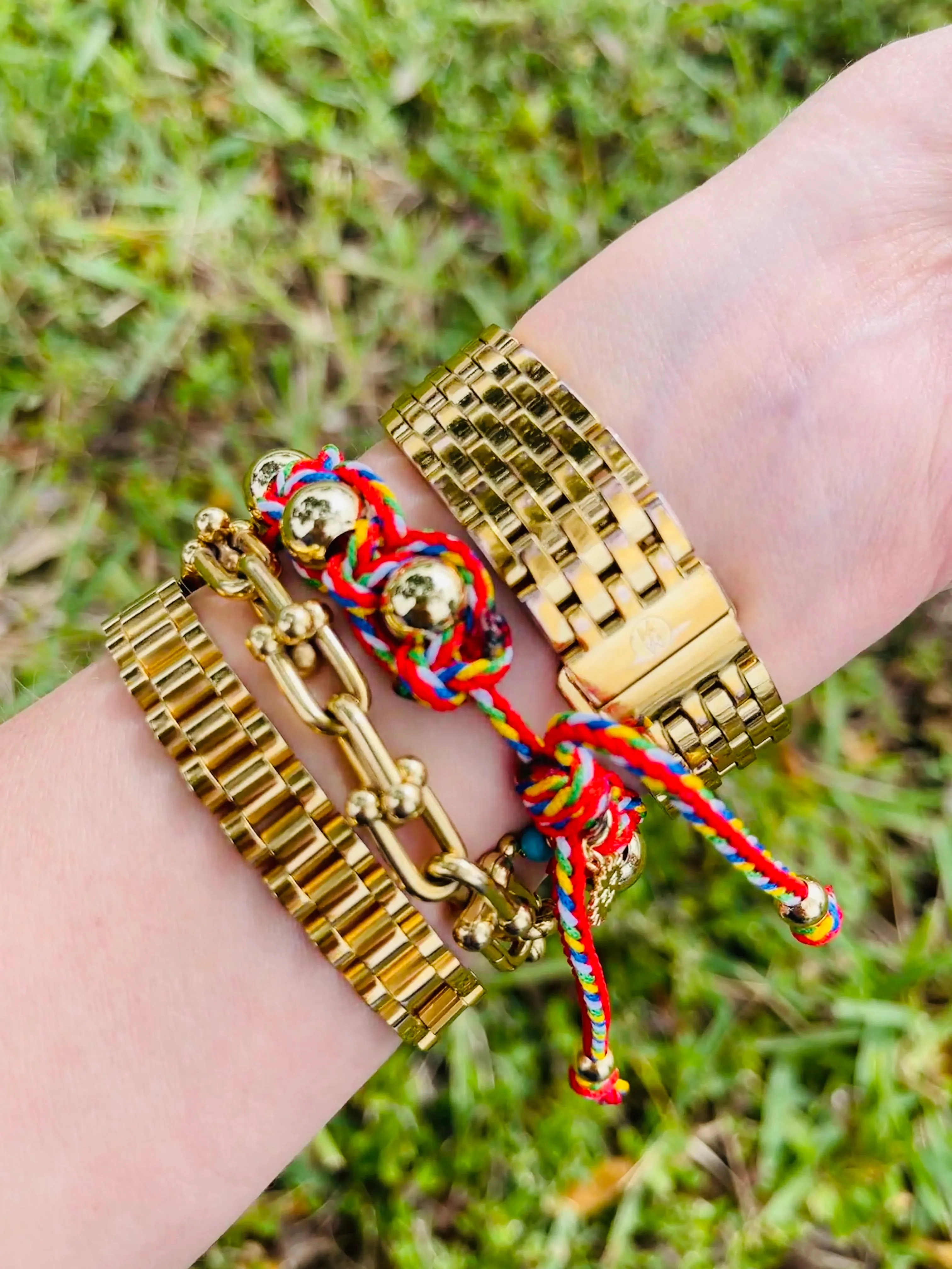 Casey Key Adjustable Multi Red Bracelet