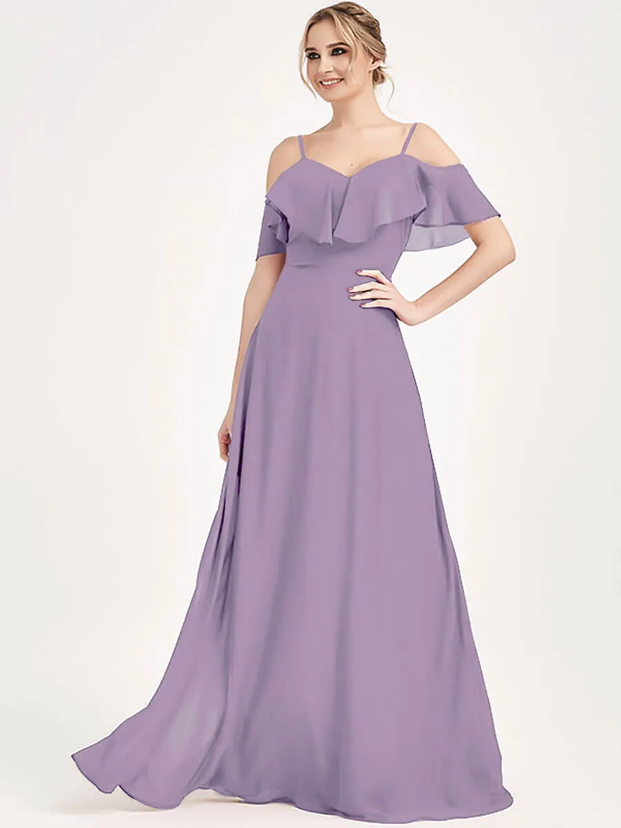 Chiffon 1 Of 3 Ways Convertible Dusty Purple Bridesmaid Dresses