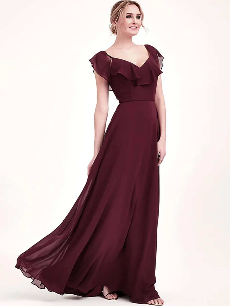 Chiffon 1 Of 3 Ways Convertible Dusty Purple Bridesmaid Dresses