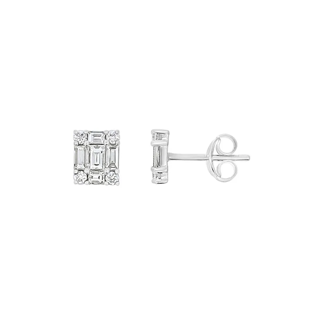 Clara by Martin Binder Baguette Diamond Stud Earrings (0.90 ct. tw.)