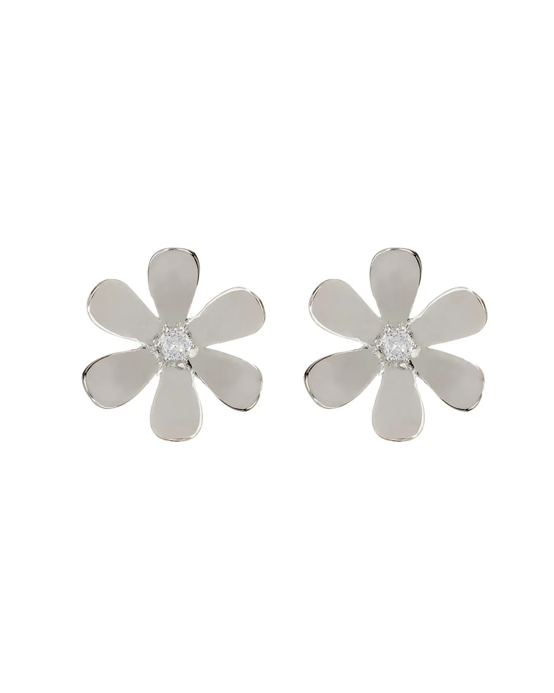 Daisy Statement Studs- Silver