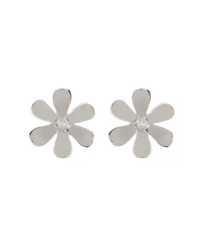 Daisy Statement Studs- Silver