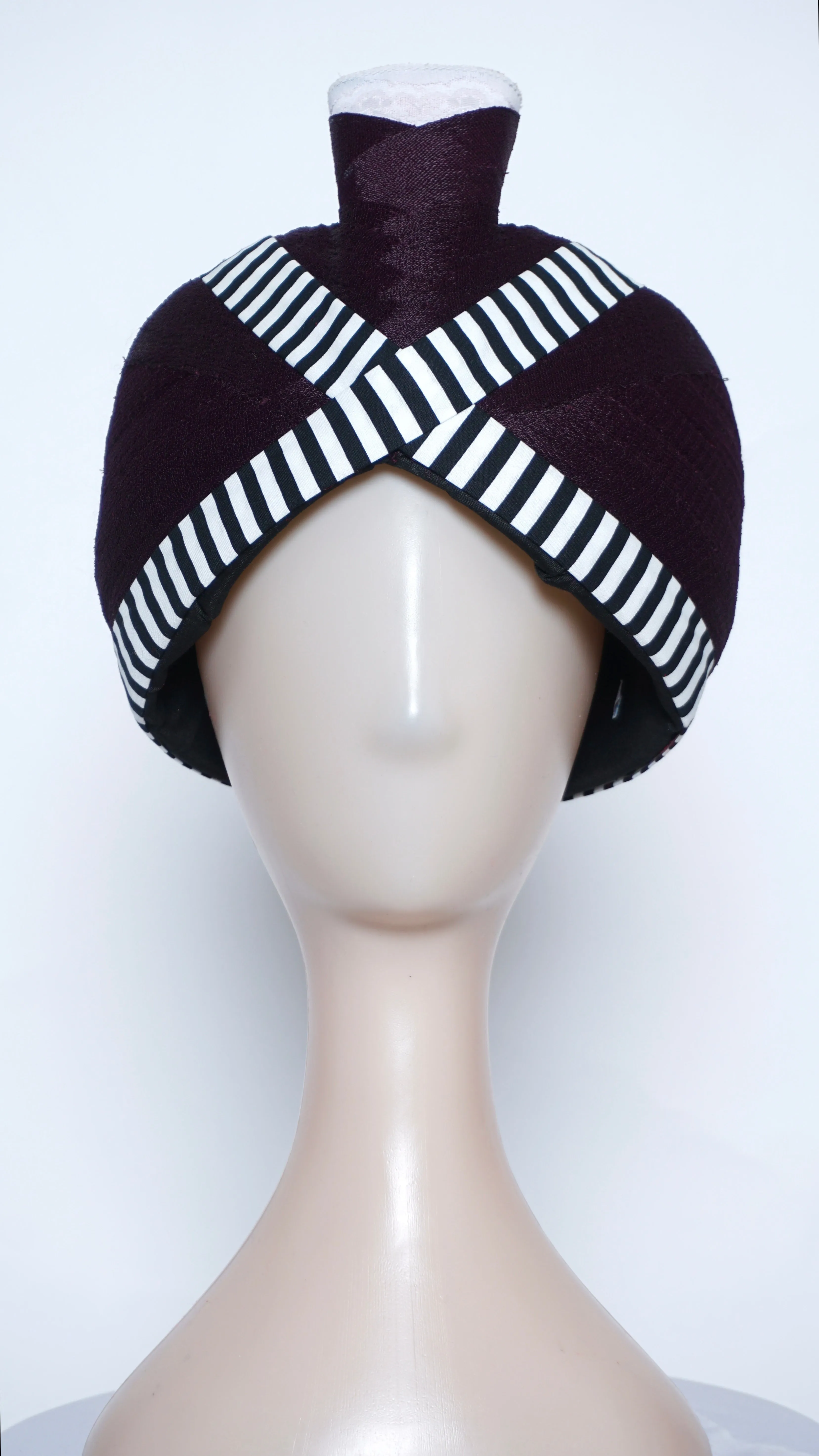 Dark Plum Purple Phuam Txoom Suab Hat