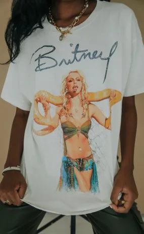 daydreamer: britney spears slave 4 u merch tee - white