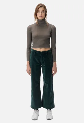 Des Cashmere Rib Turtleneck / Moss Green