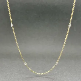 Estate 14K TT Gold 0.38ctw G-H/VS2-SI1 Diamonds By The Yard Necklace