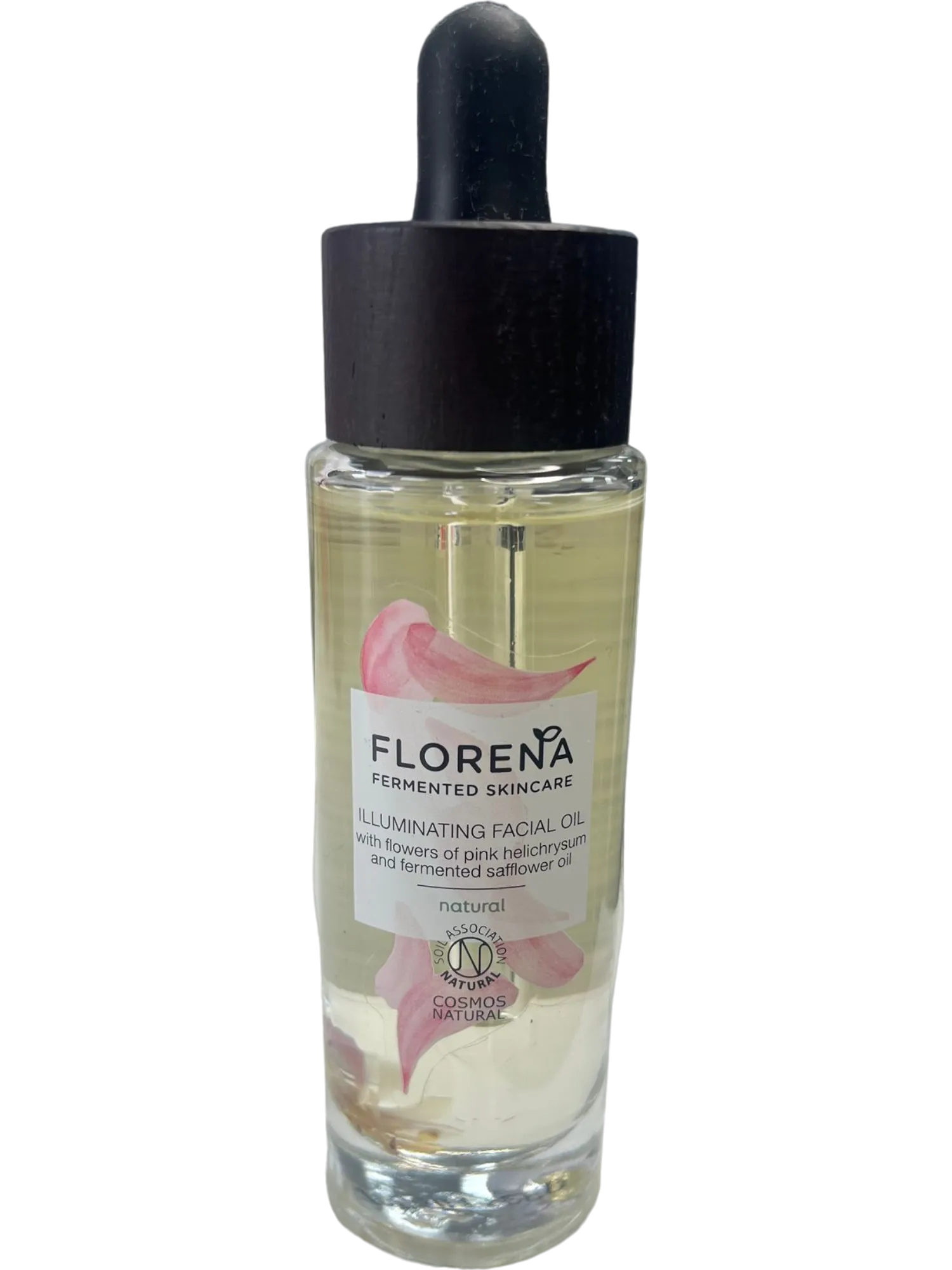 FLORENA Illuminating Vegan Facial Oil with Fermented Pink Helichrysum & Safflower 30ml