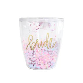 Glitter Acrylic Stemless Wine Tumbler | Bride