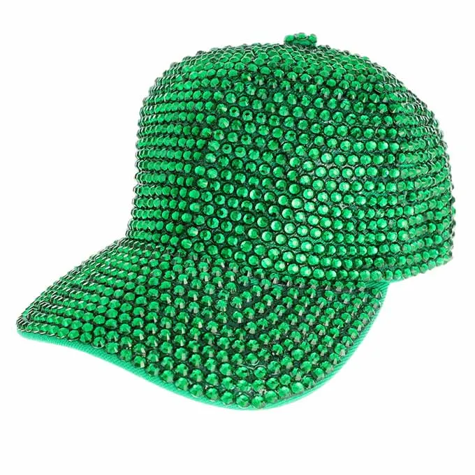 Glitter Rhinestone Embellished Shimmer Baseball Cap