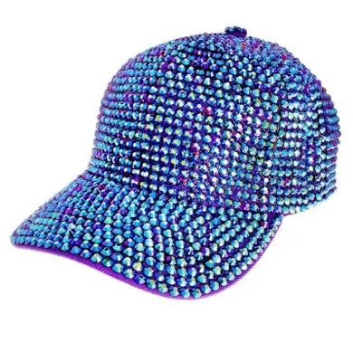 Glitter Rhinestone Embellished Shimmer Baseball Cap