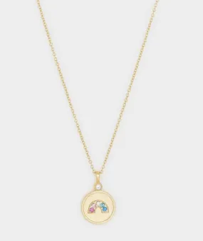 Gorjana Madison Rainbow Coin Necklace (gold)