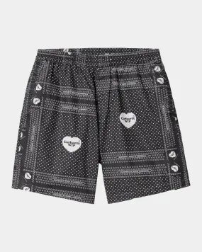 Heart Bandana Print Short |  Black