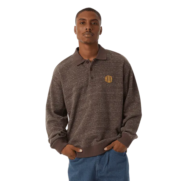 Huf Winston Polo Fleece - Coffee