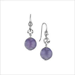 Icona Amethyst Drop Earrings in Sterling Silver