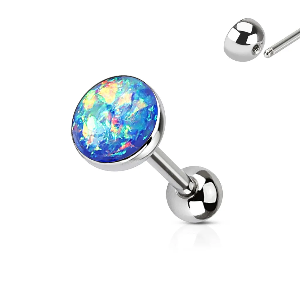 Imitation Opal Set 316L Surgical Steel Barbell