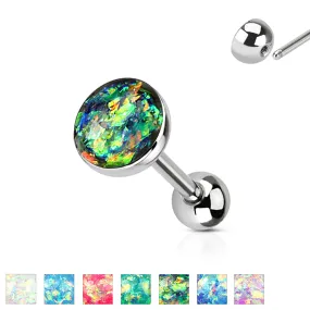 Imitation Opal Set 316L Surgical Steel Barbell