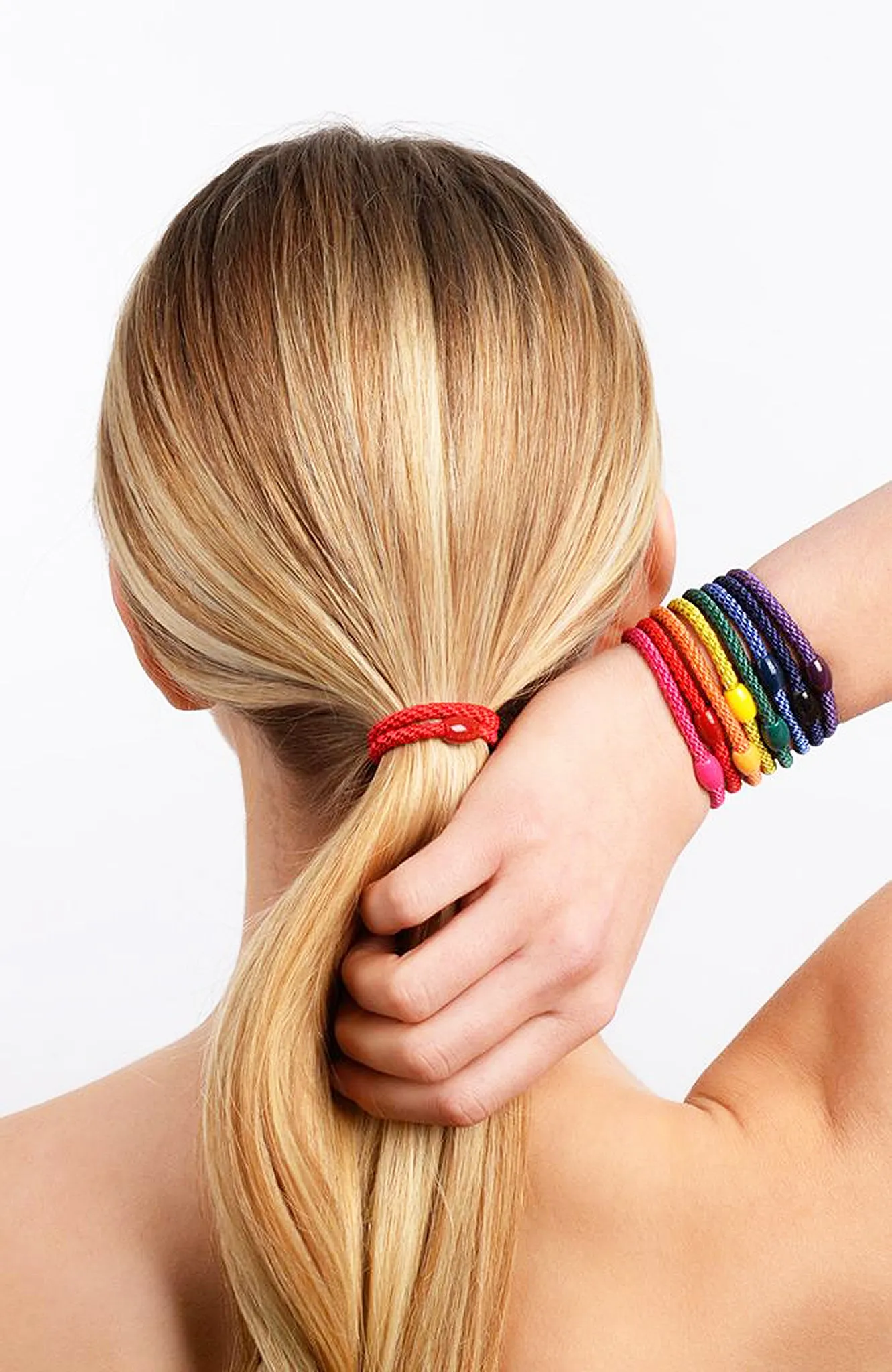 L. Erickson Narrow Grab and Go Ponytail Holder Hair Ties in Resort 12 Pack