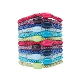 L. Erickson Narrow Grab and Go Ponytail Holder Hair Ties in Resort 12 Pack