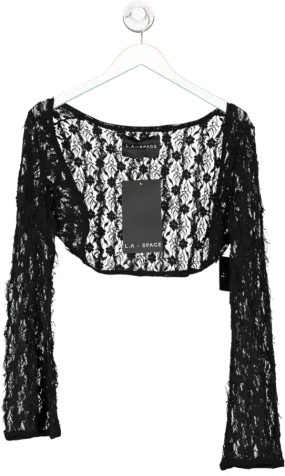 L.A Space Black Kristina Sheer Long Sleeve Shrug UK XL