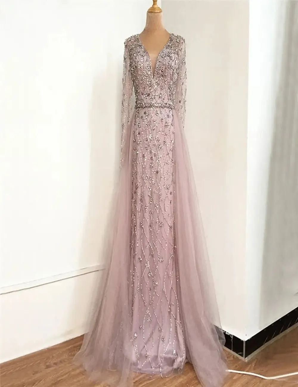 LAYA - Beaded Embellished Evening Gown