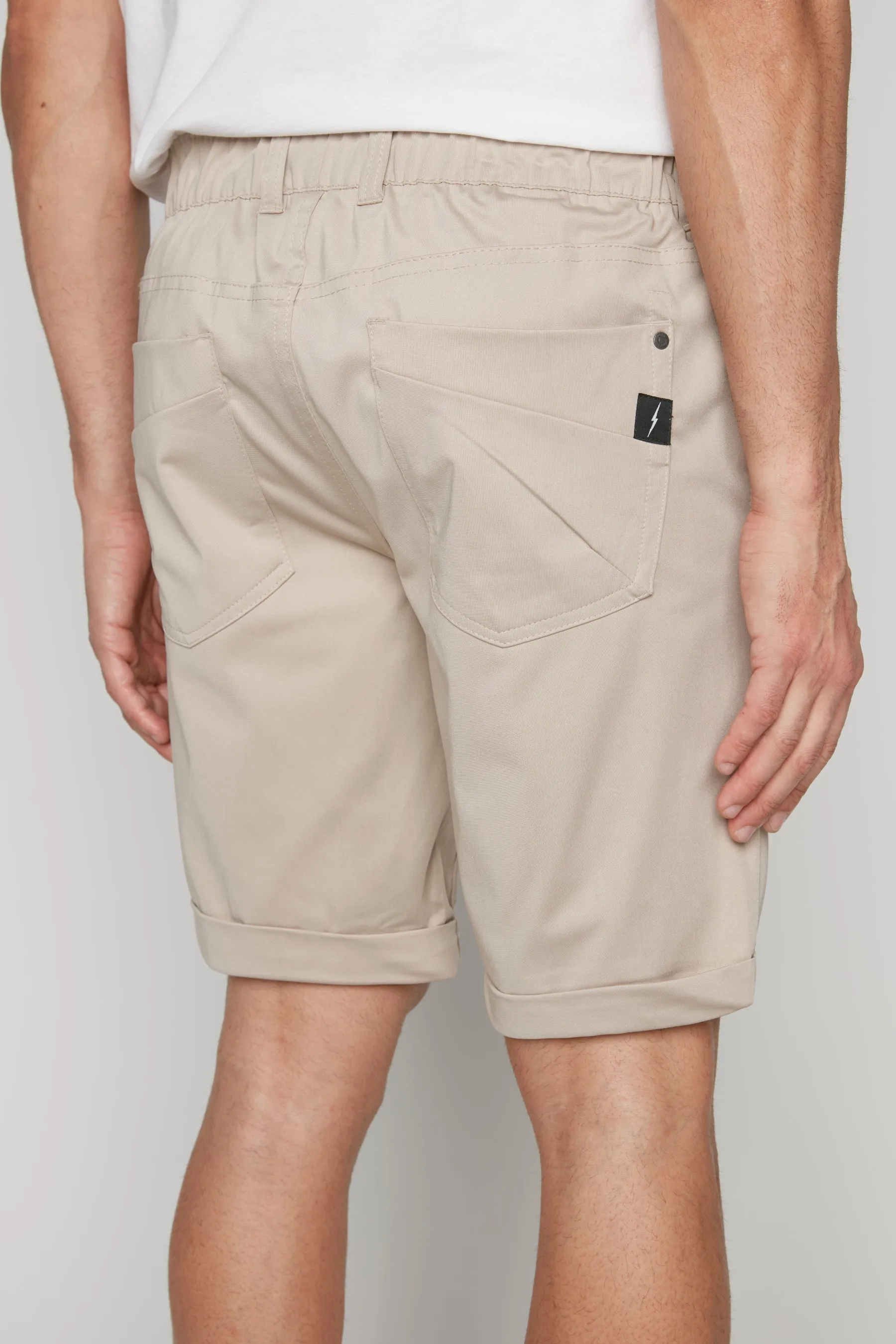 LENNON - Mens Rolled Up Shorts with Cool Stretch - Sage