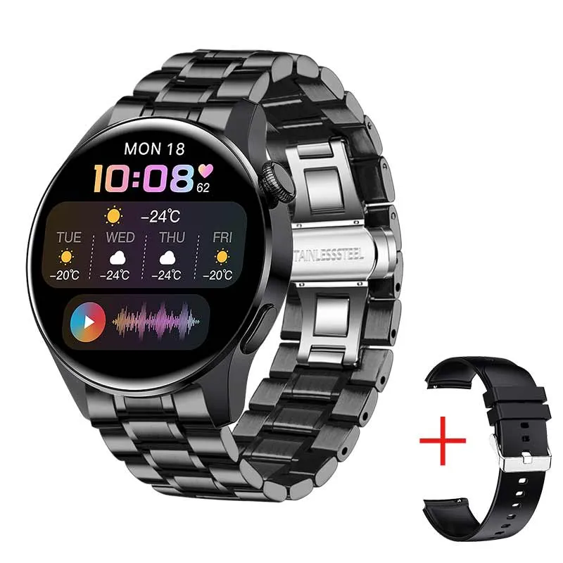 LIGE New Bluetooth Call Smart Watch Men Full Touch Sport Fitness Watches Waterproof Heart Rate Steel Band Smartwatch Android iOS