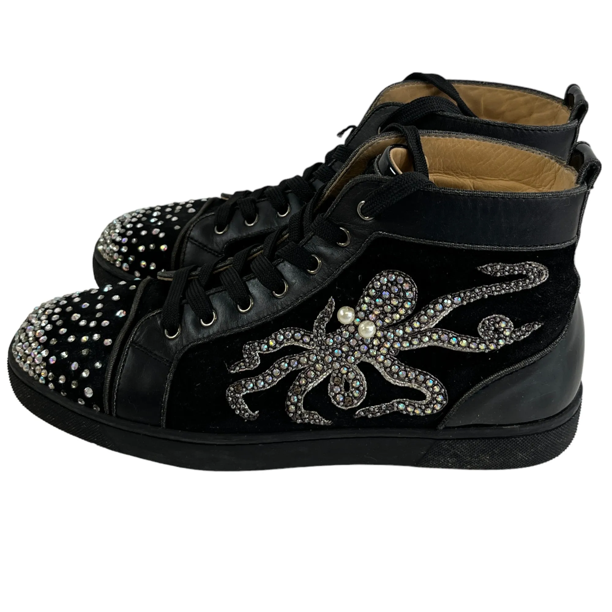 Men's Rantus Crystal Octopus High Trainers Black Size EU 43.5 / UK 9.5