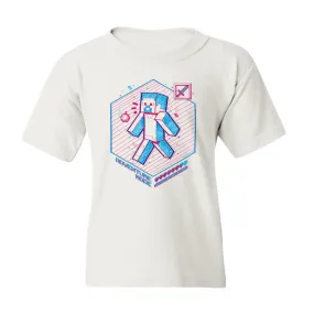 Minecraft Acid Sketch Adventure Mode Kids Short Sleeve T-Shirt