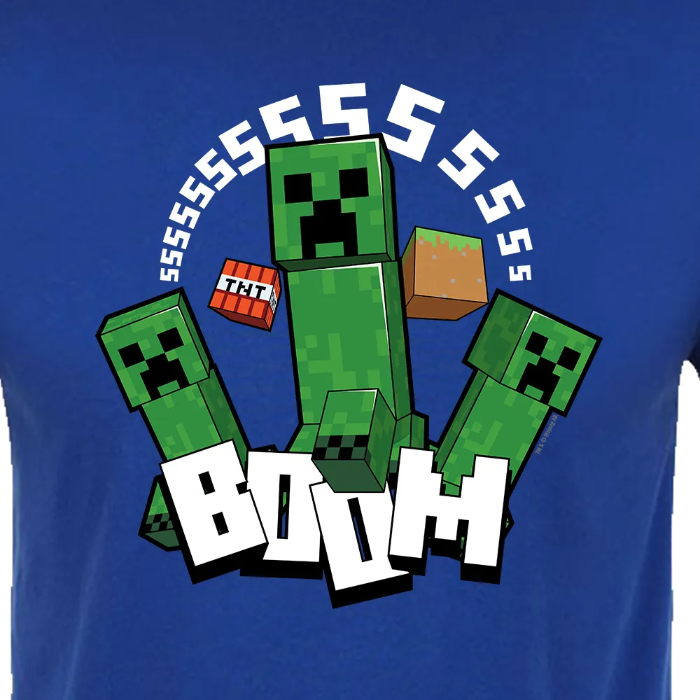 Minecraft Boom Adult Short Sleeve T-Shirt