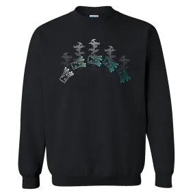 Minecraft Glow Squid Fleece Crewneck Sweatshirt